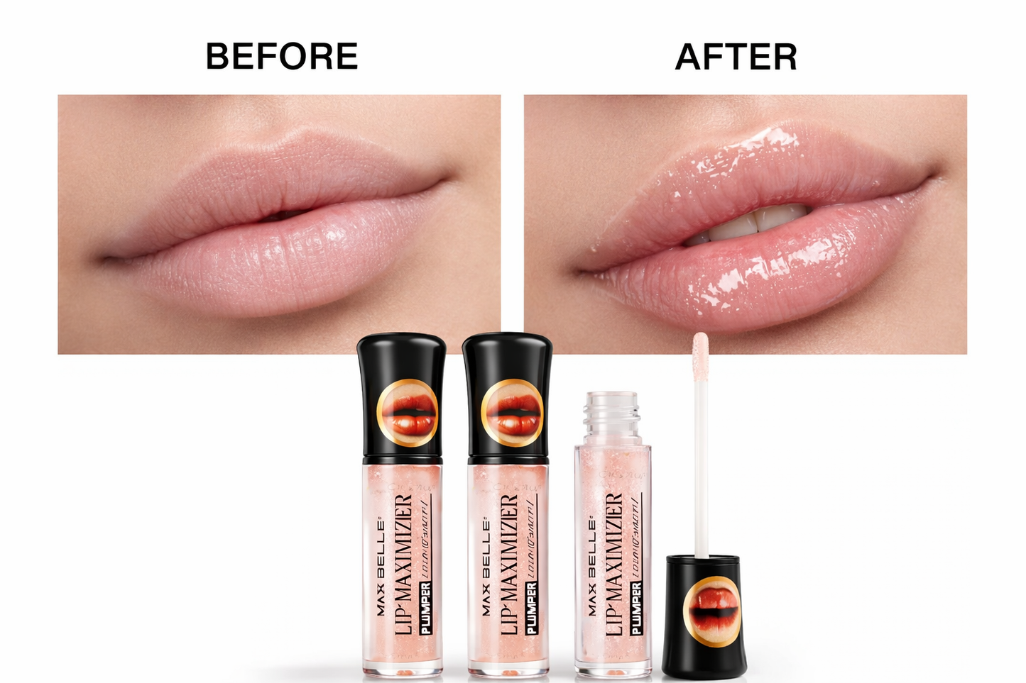 Gloss Efecto Volumen ✨ Labios Hidratados, Llenos y Brillantes